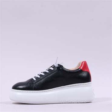 Wonders Zurich Curvy Sole W Trainer - Black Red